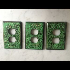 Anthropologie Switch plates Set of Three
